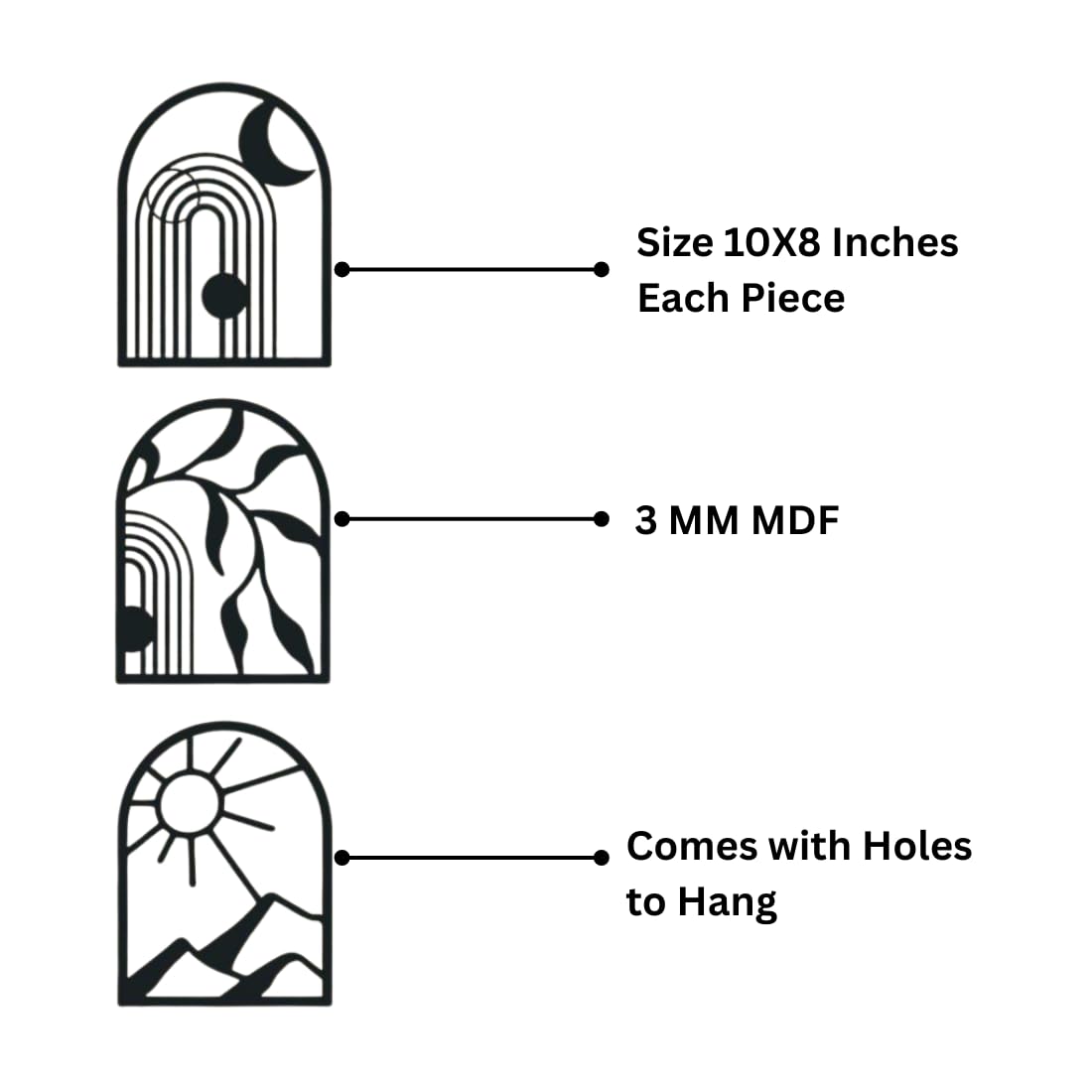 Zesta Scenery MDF wooden wall hanging - image 3
