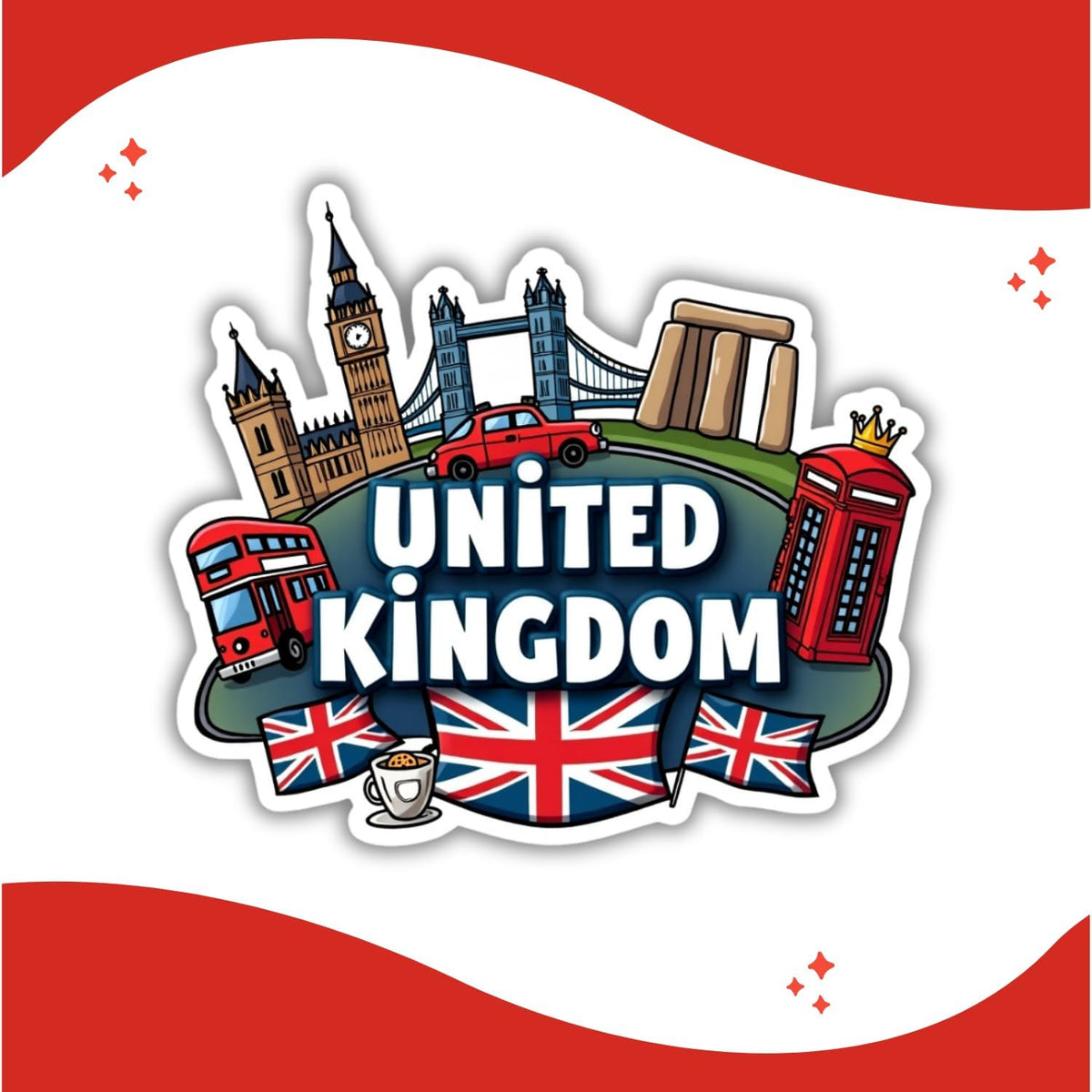 Zesta United Kingdom wooden fridge magnet - image 3