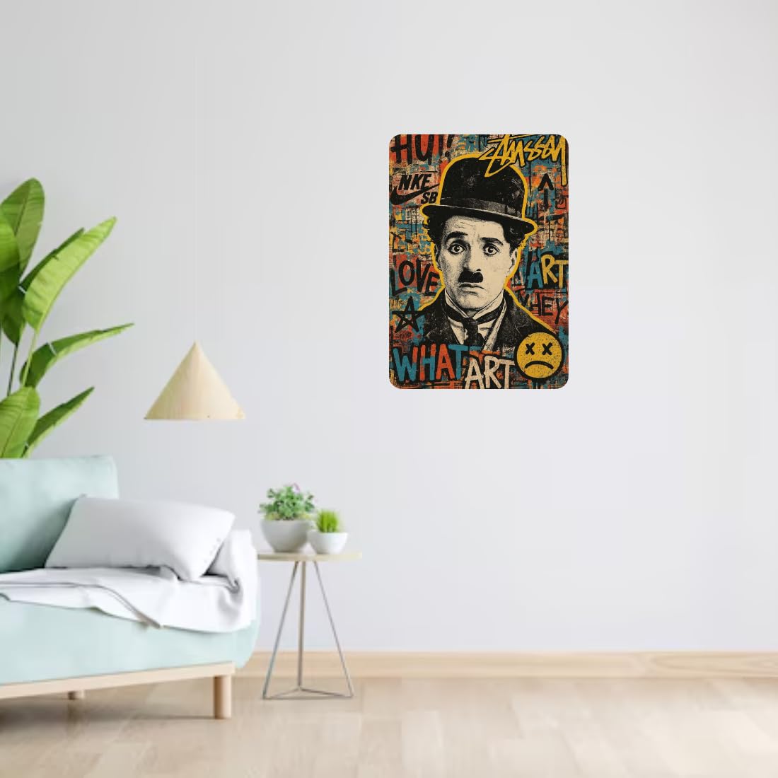 Zesta Charlie Chaplin self-adhesive MDF wooden wall hanging - image 7