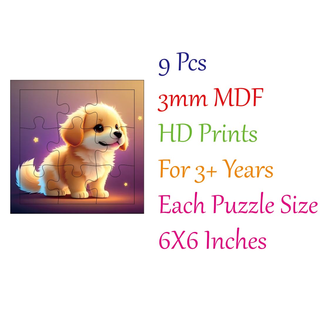 Otidge Dogs wooden jigsaw puzzles, pack of 4 - image 7