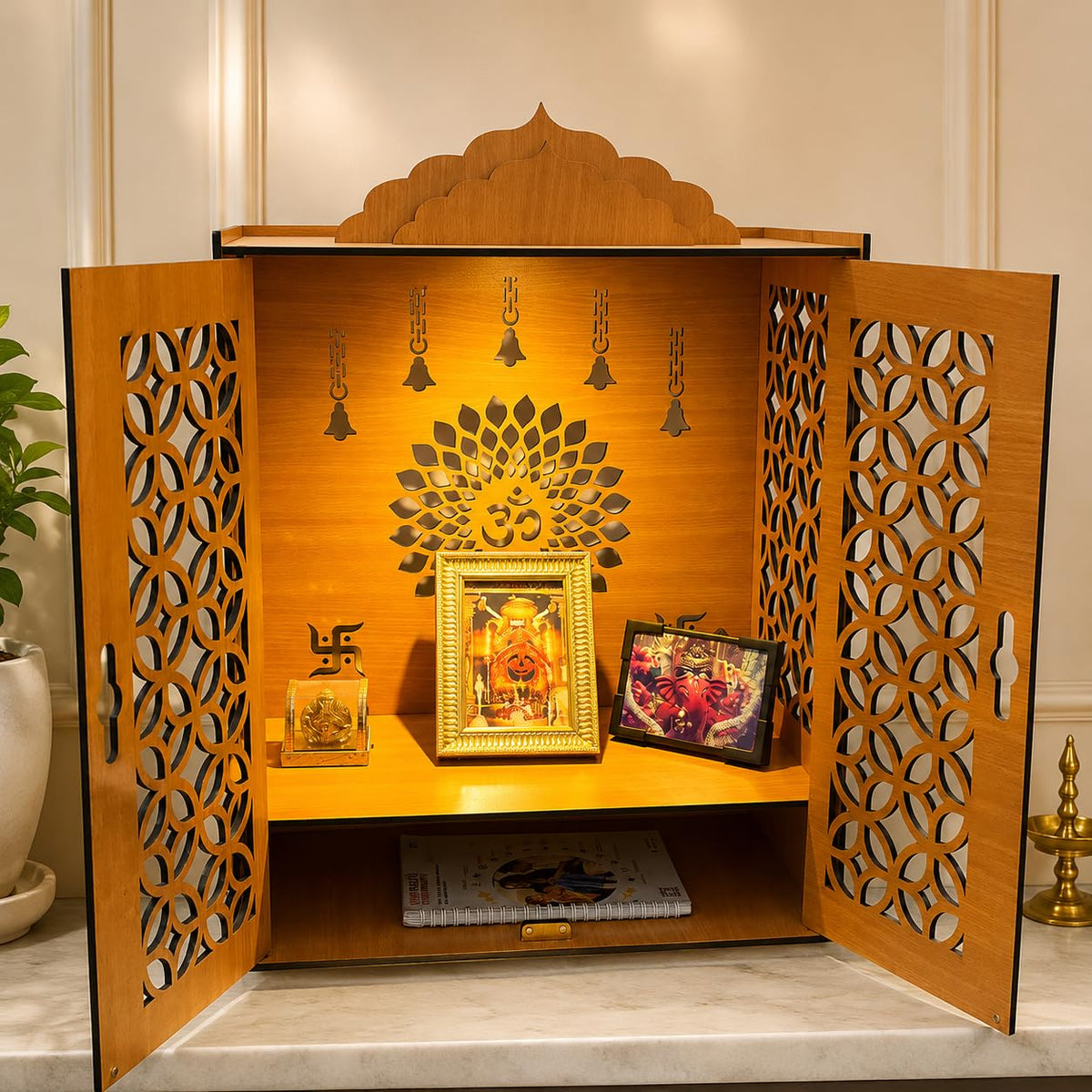 Zesta Big Mandir With Door DIY Wooden Mandir – image 7