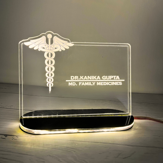 Personalized Hologram Lamp - Gift for Doctor.