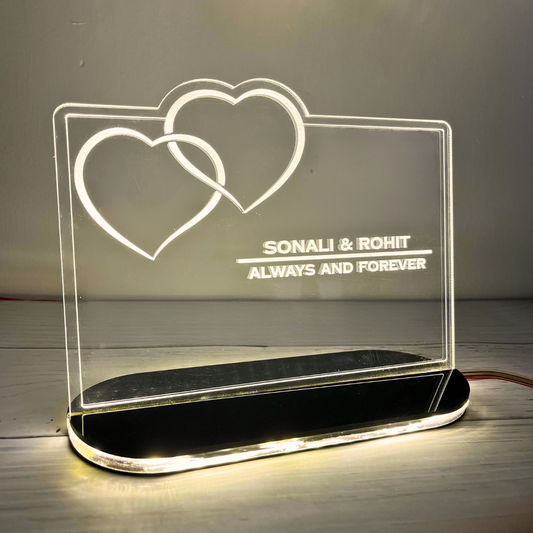 Personalized Hologram Lamp - Gift for Couples.