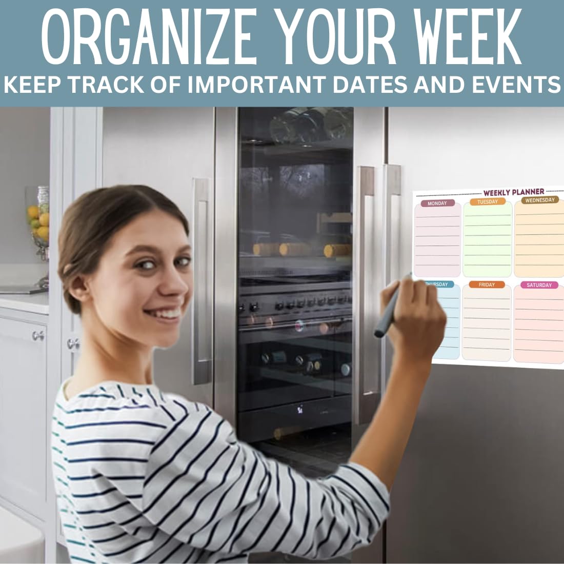 Magnetic Planner for Fridge - Panda.