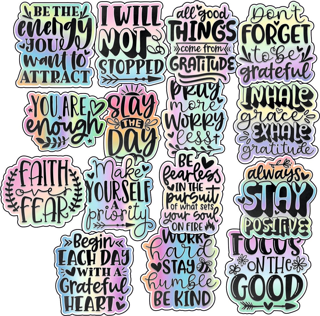 Motivational Vinyl Waterproof Sticker (pack of 15).