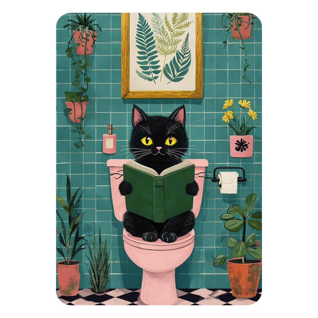 Zesta Bathroom – Design 8 self-adhesive MDF wooden wall hanging - image 1