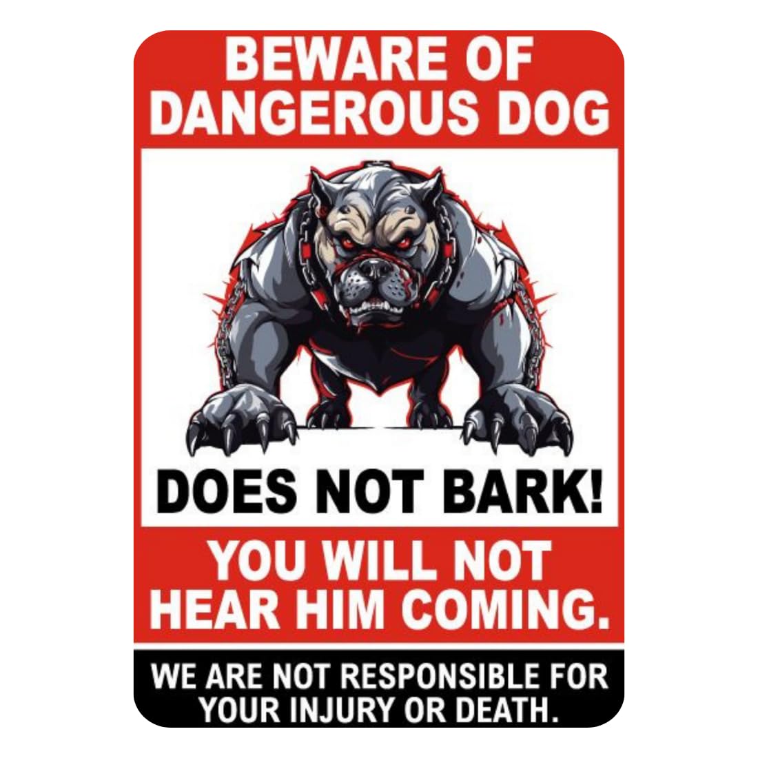 Zesta Beware of Dogs self-adhesive MDF wooden wall hanging - image 1