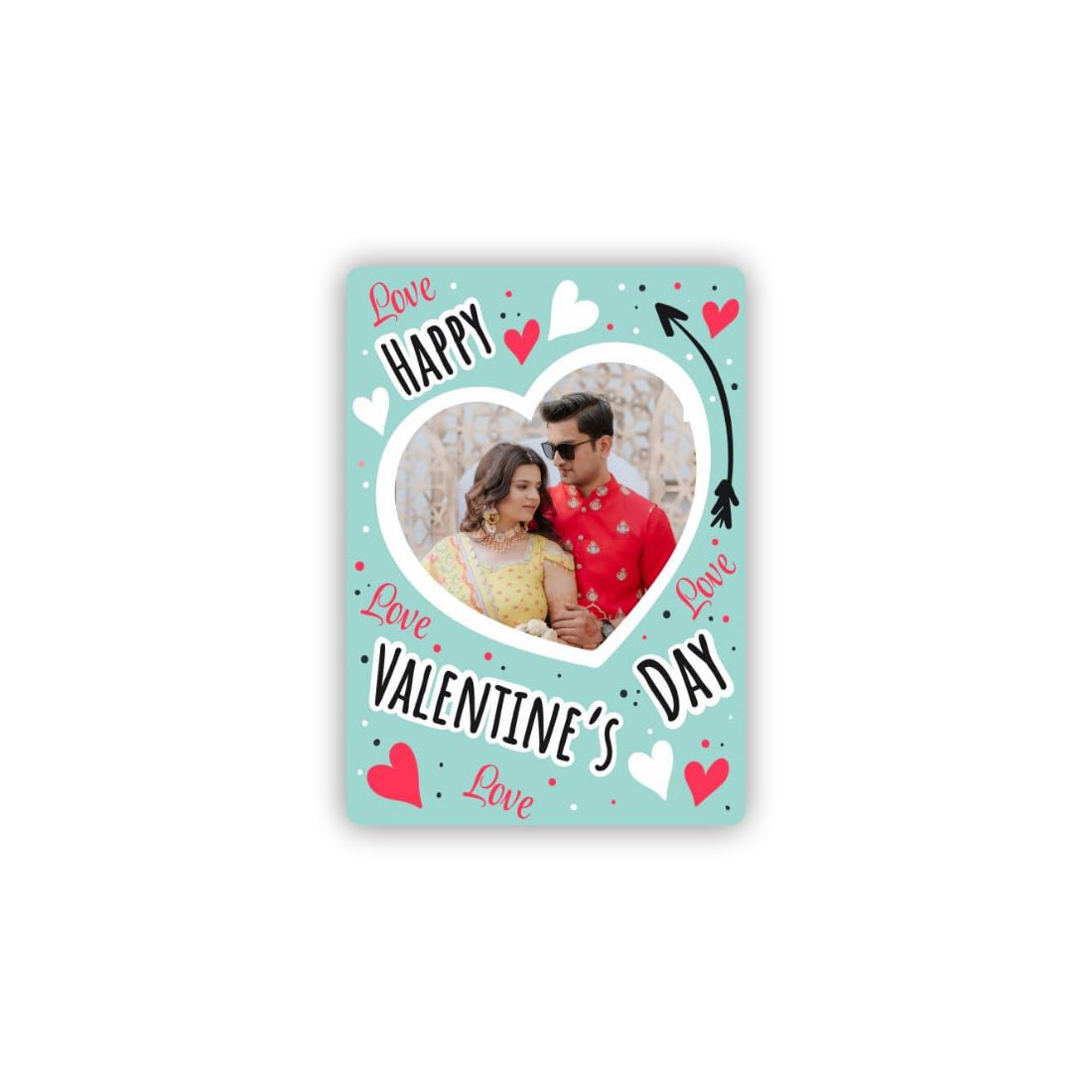 Zesta Valentine & Heart personalised photo fridge magnet - image 1