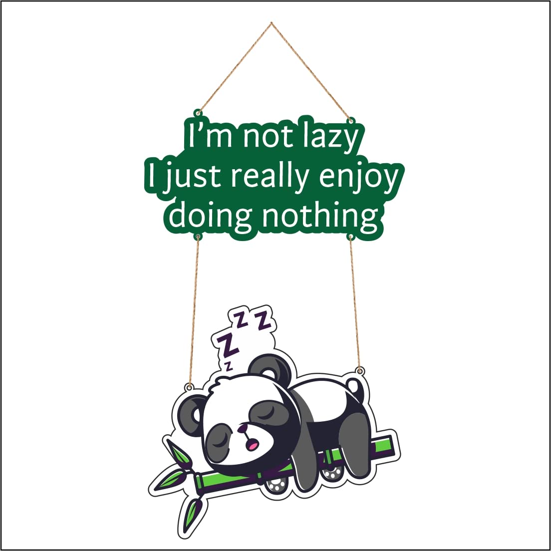 Zesta Panda MDF wooden wall hanging - image 1