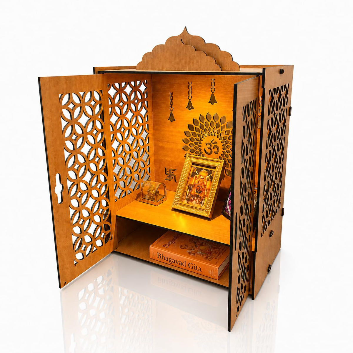 Zesta Big Mandir With Door DIY Wooden Mandir – image 1