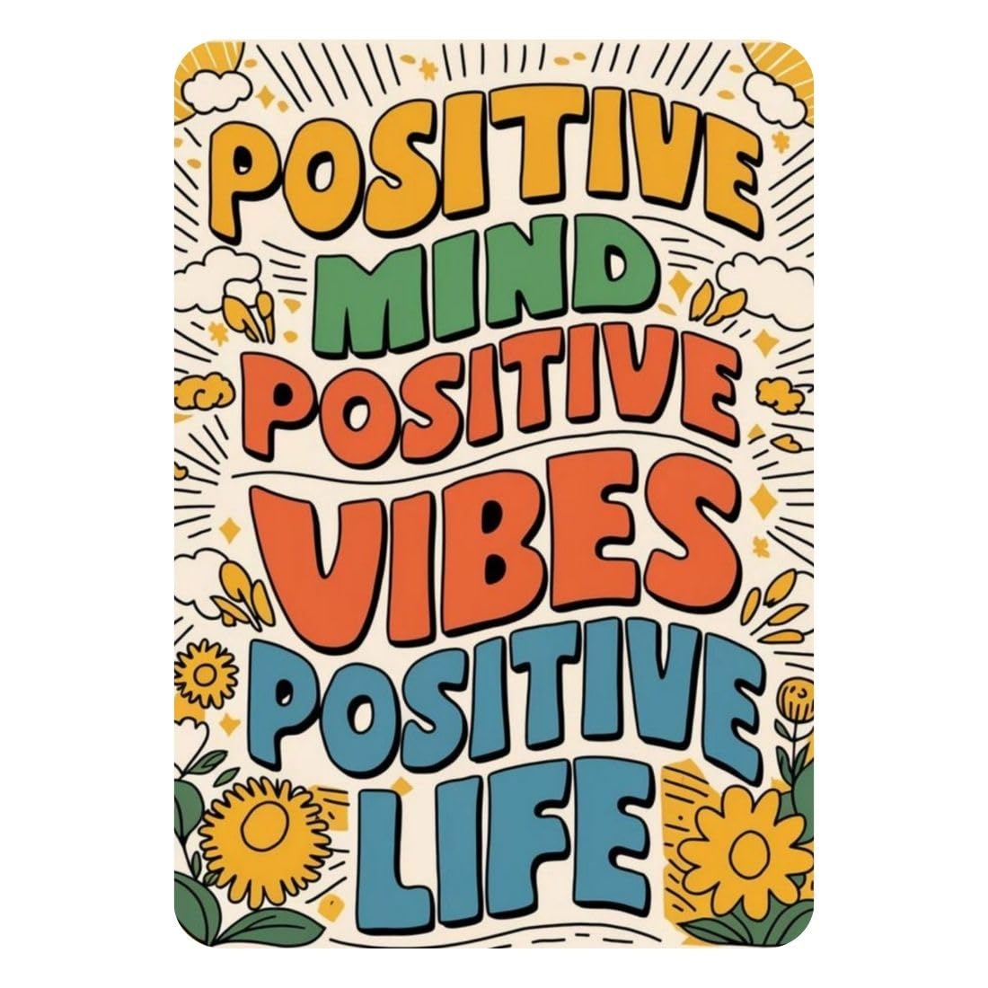 Zesta Positive Mind self-adhesive MDF wooden wall hanging - image 1