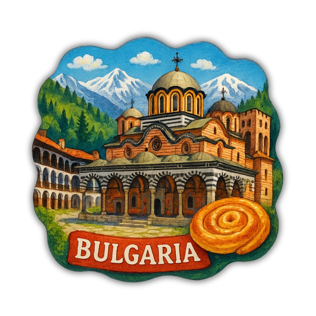 Zesta Bulgaria wooden fridge magnet - image 1
