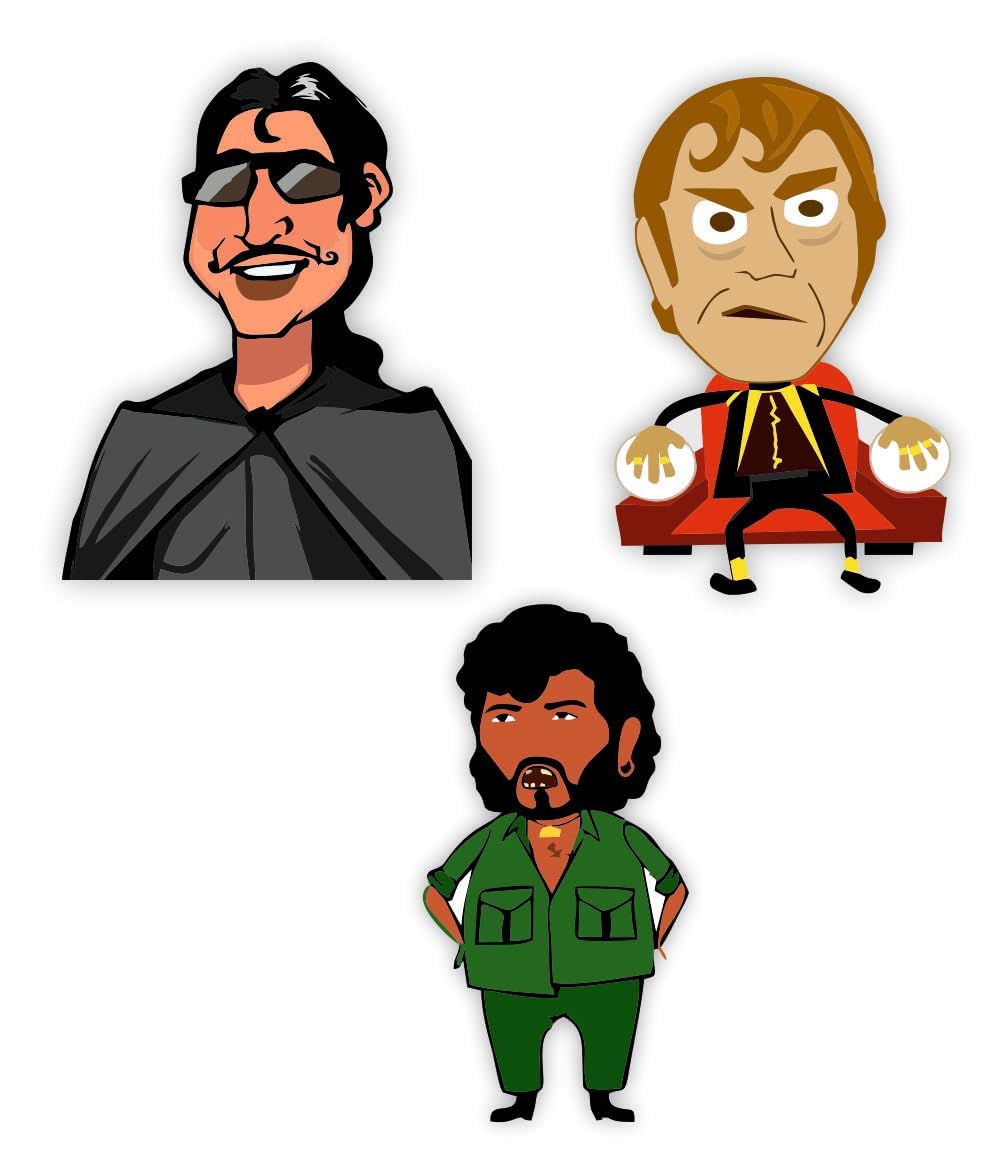 Zesta Bollywood Villain wooden fridge magnet - image 1