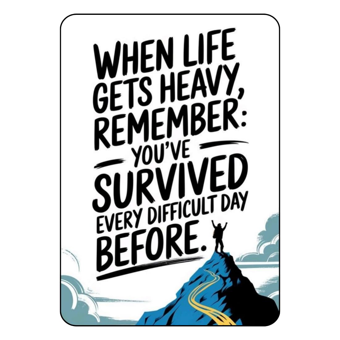 Zesta Motivational self-adhesive MDF wooden wall hanging - image 1