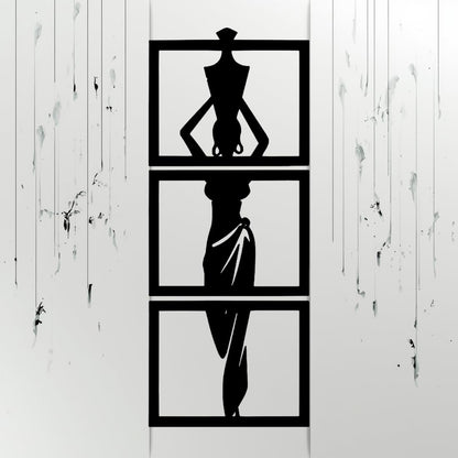 Zesta Single Woman MDF wooden wall hanging - image 1
