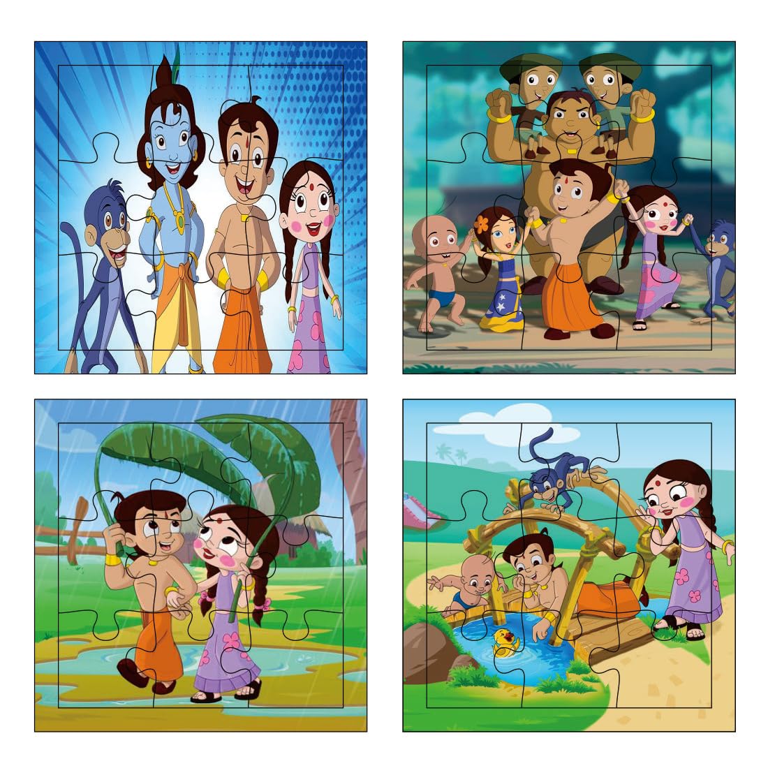 Otidge Chota Bheem wooden jigsaw puzzles, pack of 4 - image 1