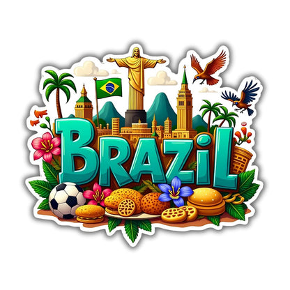 Zesta Brazil wooden fridge magnet - image 1
