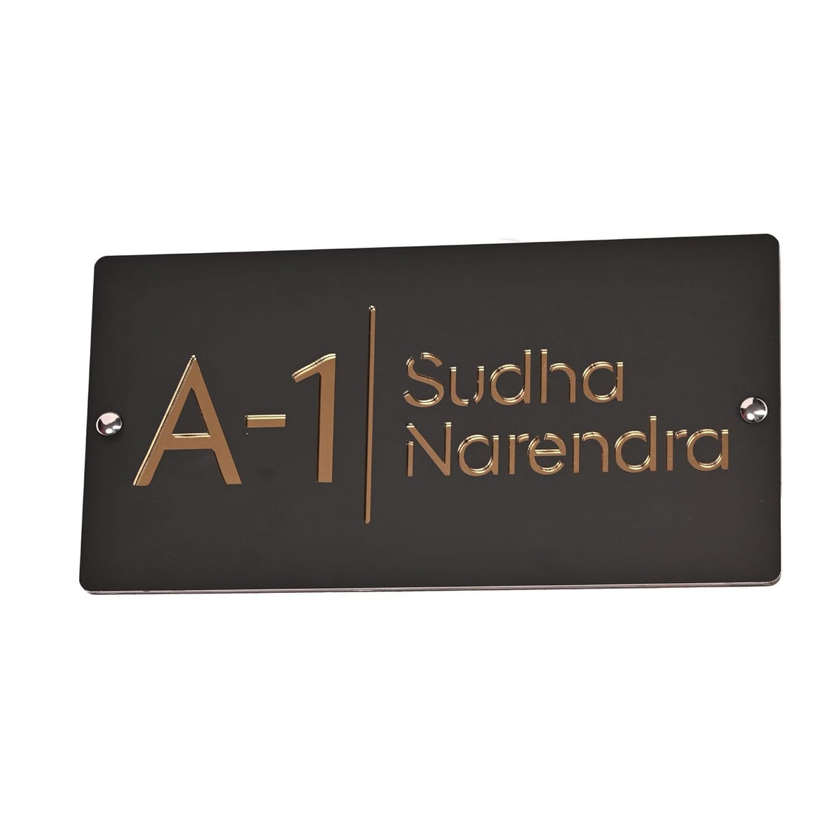 Zesta Modern Golden Personalised Name Plate – image 1