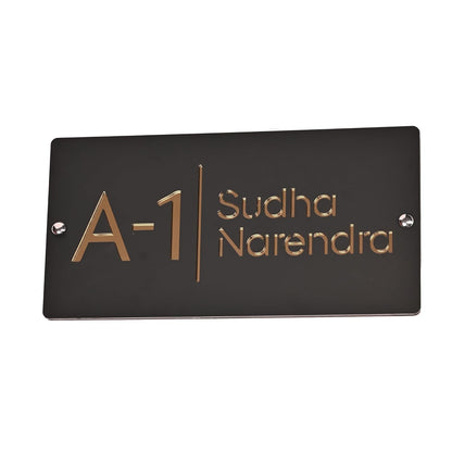 Zesta Modern Golden Personalised Name Plate – image 1
