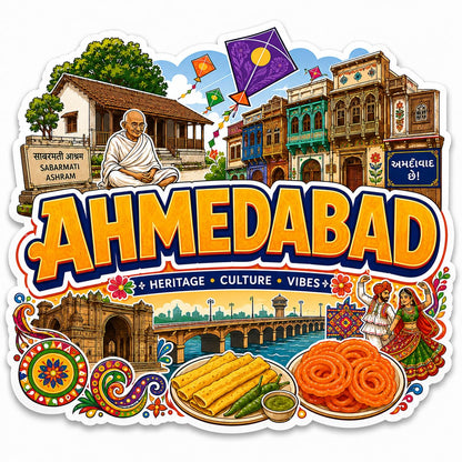 Zesta Ahmedabad wooden fridge magnet - image 1