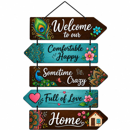 Zesta Welcome To Our Home – 2 MDF wooden wall hanging - image 1