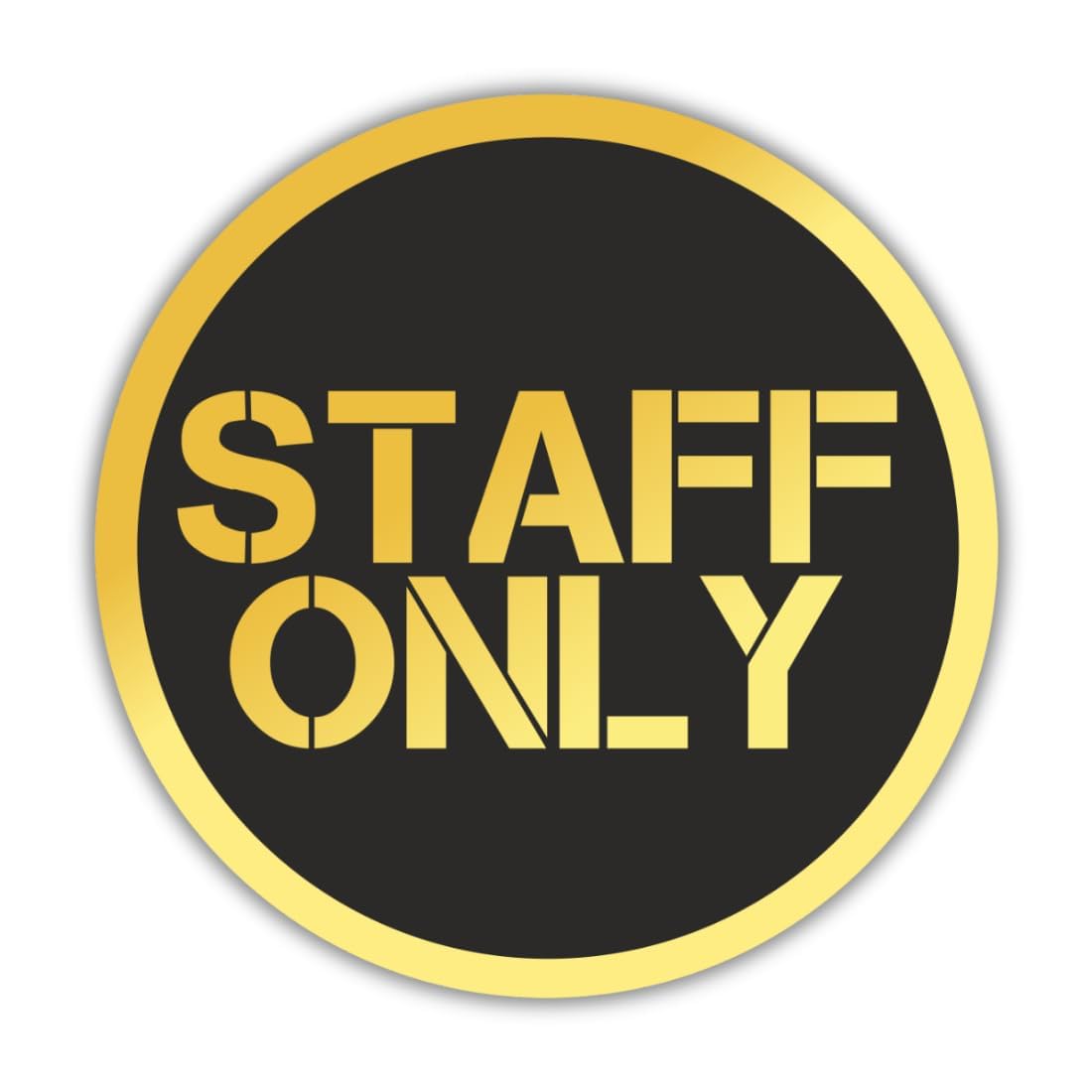 Zesta Staff Only self-adhesive acrylic sign - image 1