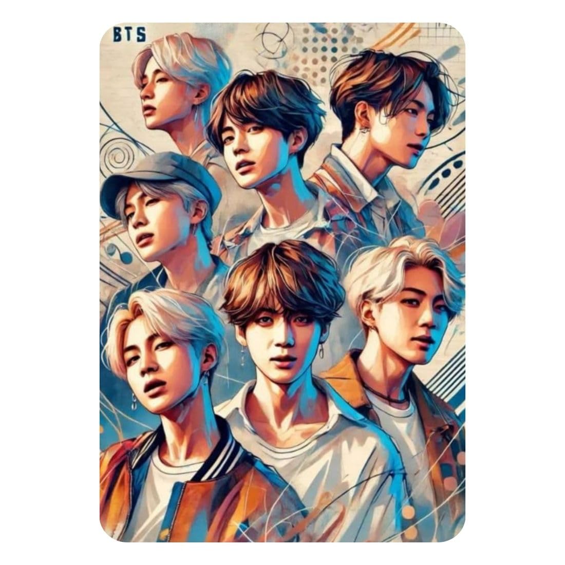 Zesta BTS – Design 2 self-adhesive MDF wooden wall hanging - image 1