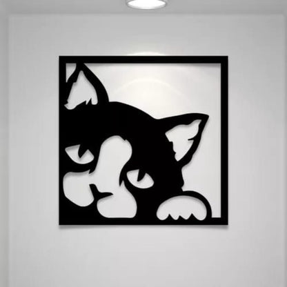Zesta Single Cat MDF wooden wall hanging - image 1
