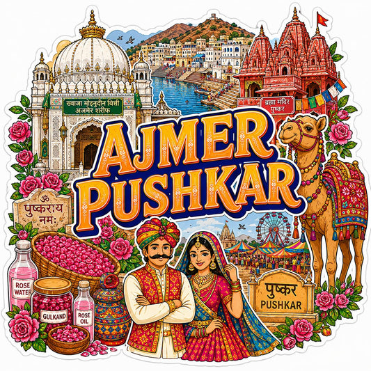 Zesta Ajmer Pushkar wooden fridge magnet - image 1