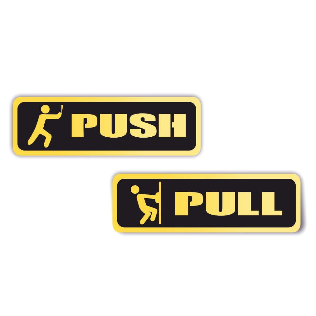 Zesta Push Pull Horizontal Self-Adhesive Acrylic Office Sign – image 1