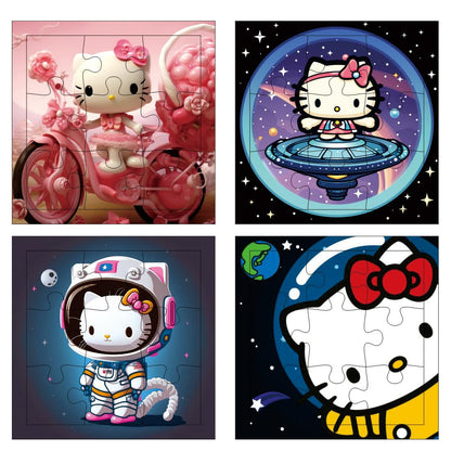 Otidge Hello Kitty wooden jigsaw puzzles, pack of 4 - image 1