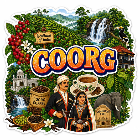 Zesta Coorg wooden fridge magnet - image 1
