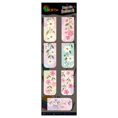 Zesta Pastel Flowers Magnetic Bookmarks – Set of 7 – image 1