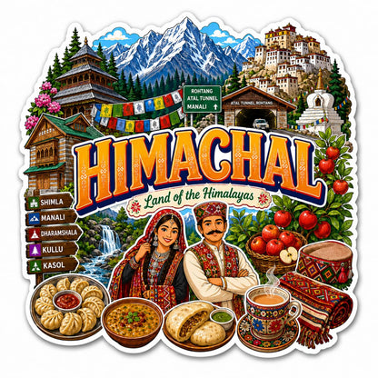 Zesta Himachal wooden fridge magnet - image 1