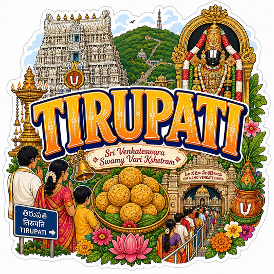Zesta Tirupati wooden fridge magnet - image 1