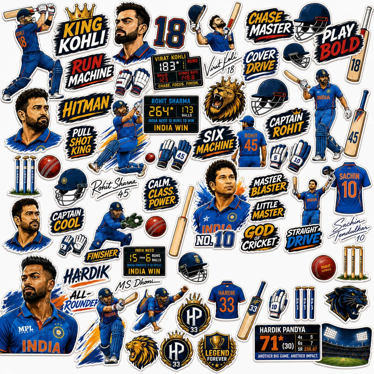 Zesta Cricket Vinyl Stickers – Pack of 50 – image 1
