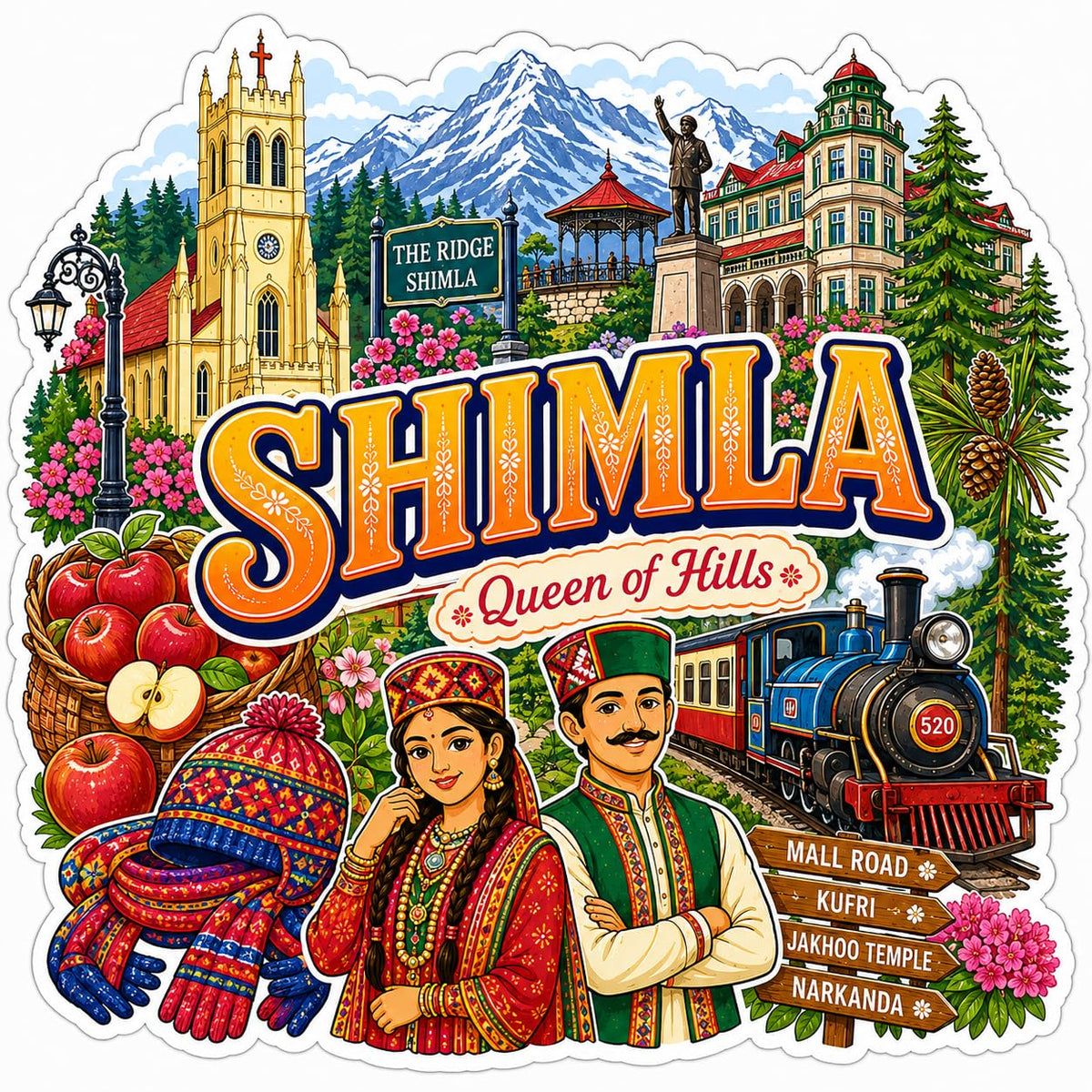Zesta Shimla wooden fridge magnet - image 1