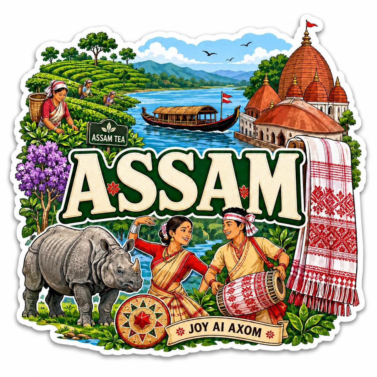 Zesta Assam wooden fridge magnet - image 1