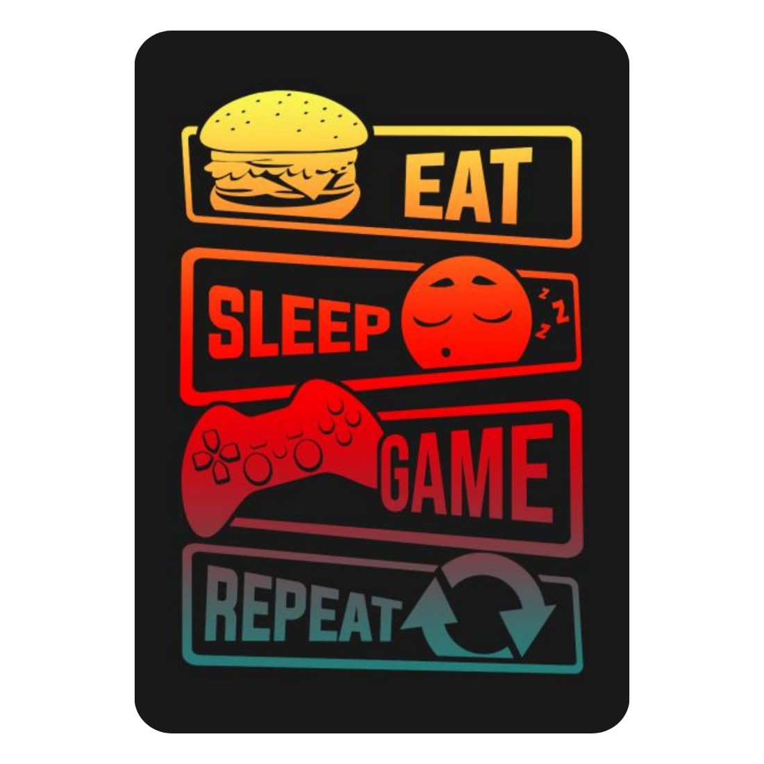 Zesta Gamer – Design 2 self-adhesive MDF wooden wall hanging - image 1