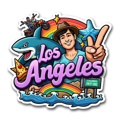 Zesta Los Angeles wooden fridge magnet - image 1