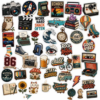 Zesta Vintage Vinyl Stickers – Pack of 50 – image 1