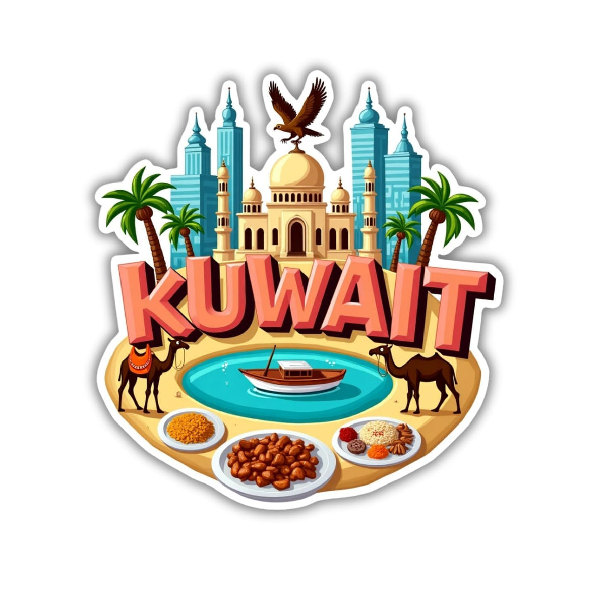 Zesta Kuwait wooden fridge magnet - image 1