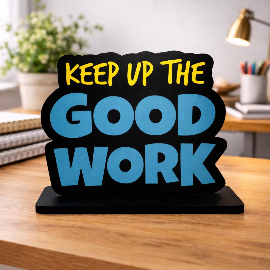 Zesta Keep Up the Good Work Wooden Table Top Decor – image 1