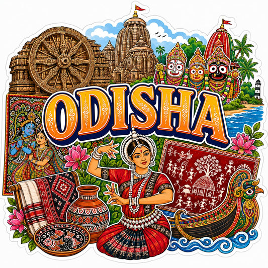 Zesta Odisha wooden fridge magnet - image 1