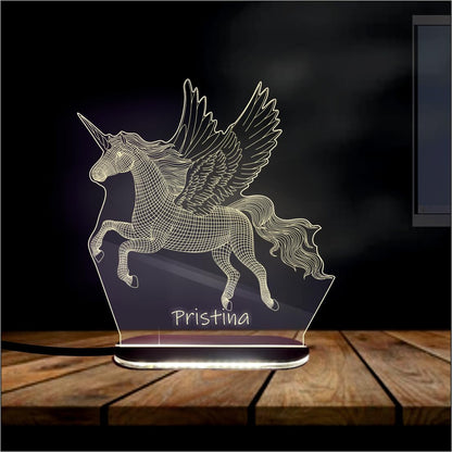 Otidge Unicorn Personalised LED Name Lamp – image 1