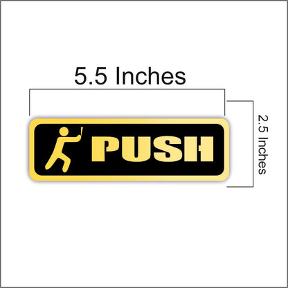 Zesta Push Pull Horizontal Self-Adhesive Acrylic Office Sign – image 2