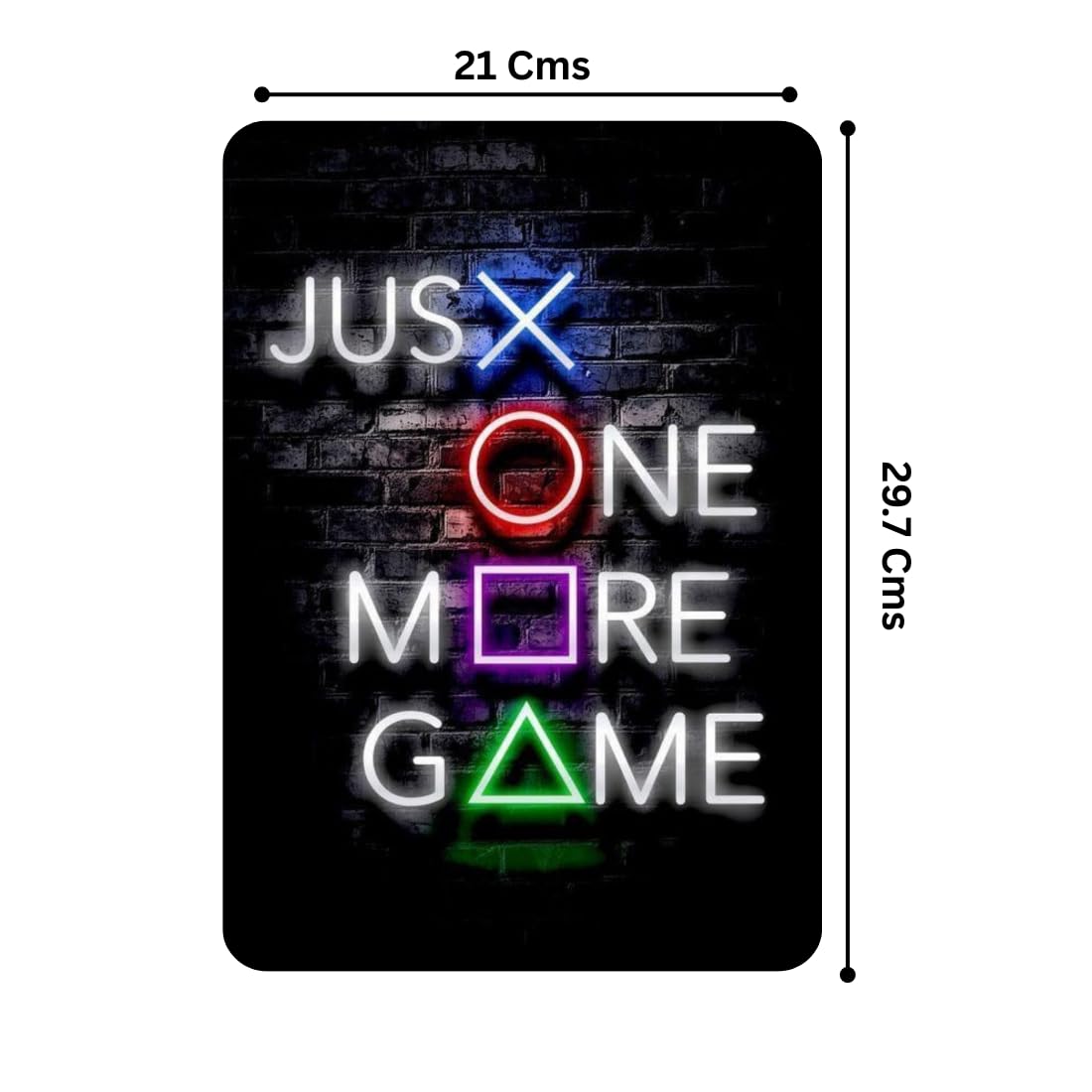 Zesta Just One More Game self-adhesive MDF wooden wall hanging - image 2