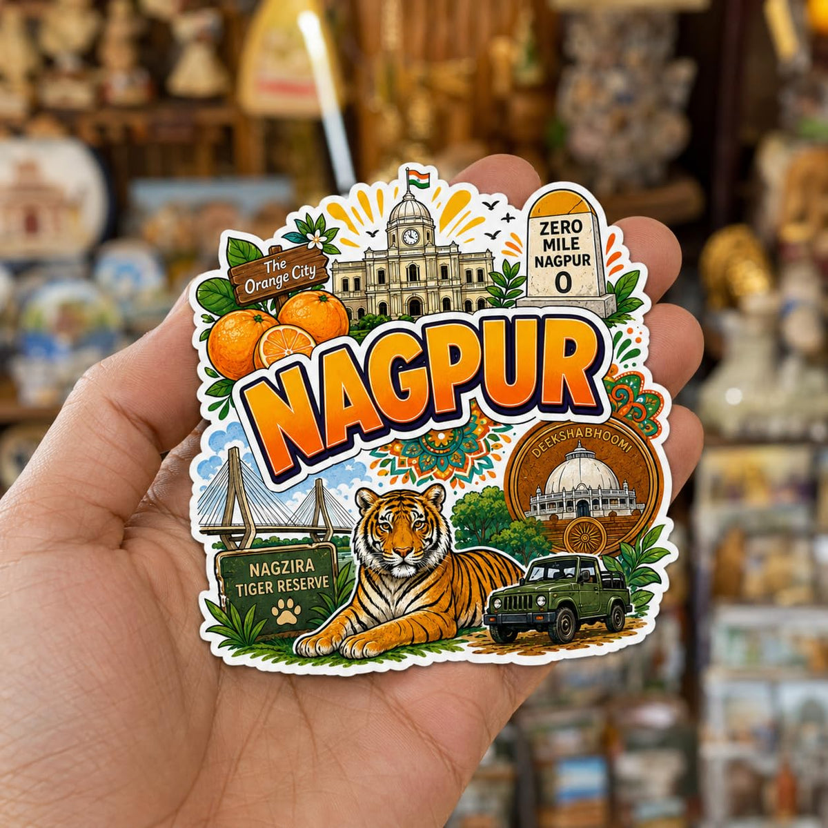 Zesta Nagpur wooden fridge magnet - image 2