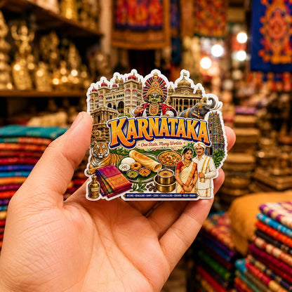 Zesta Karnataka wooden fridge magnet - image 2