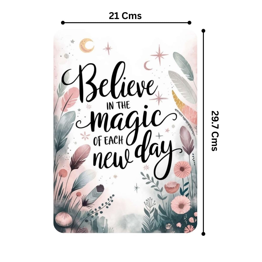 Zesta Believe in Magic self-adhesive MDF wooden wall hanging - image 2